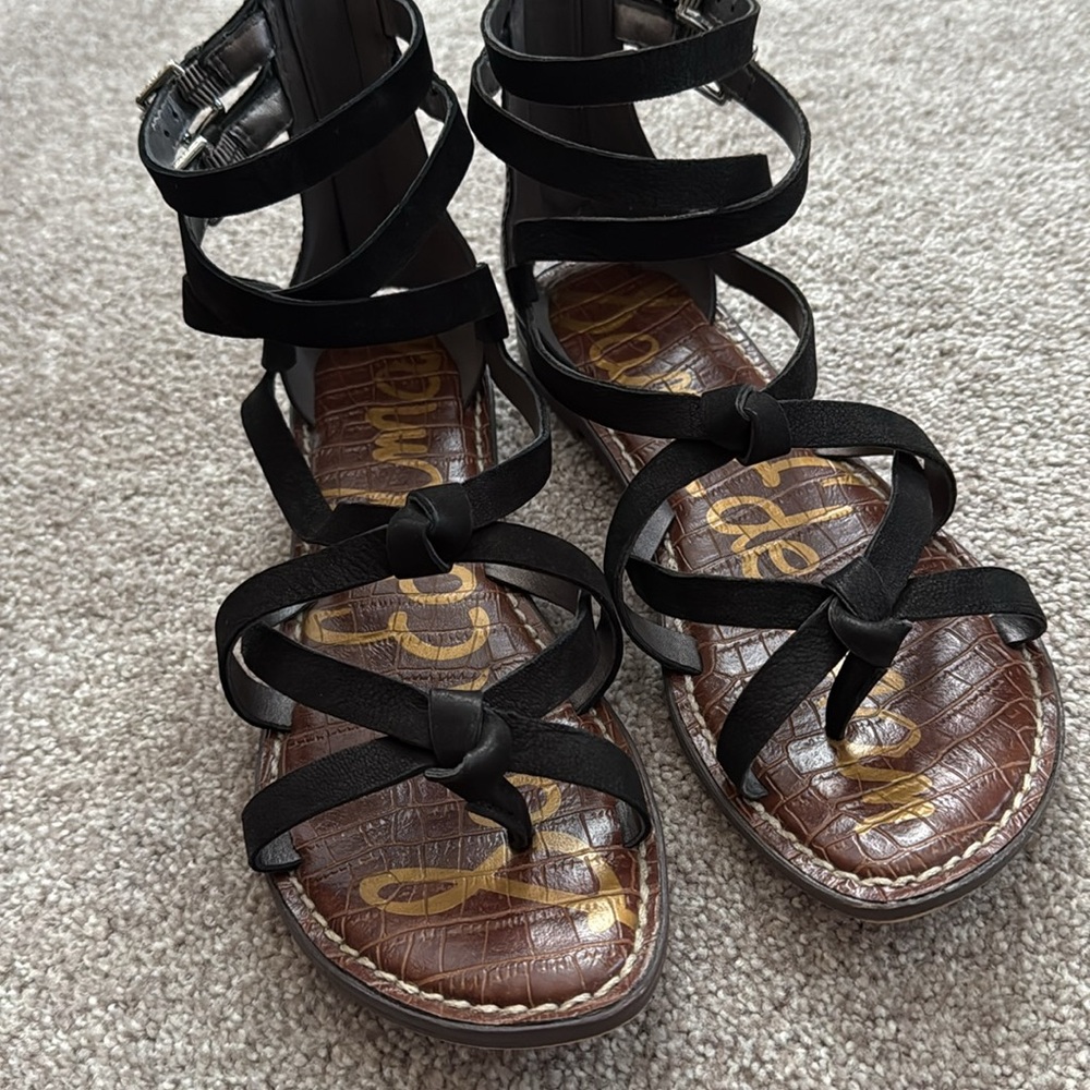 Sam Edelman Women's Black Suede Sandals
